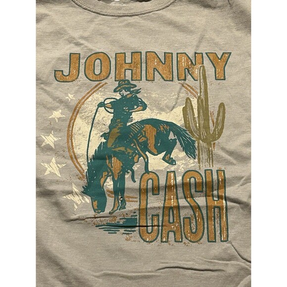 Johnny Cash Cowboy Desert Graphic T-Shirt Men’s Small Country Music Tee NWOT - Picture 2 of 3